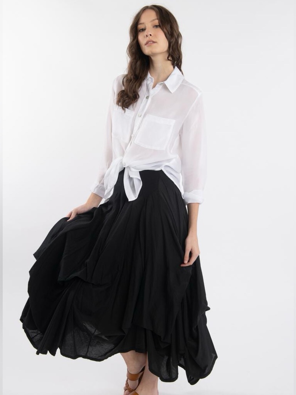 NWT Luna Luz Island Midi or Maxi Skirt Black Small